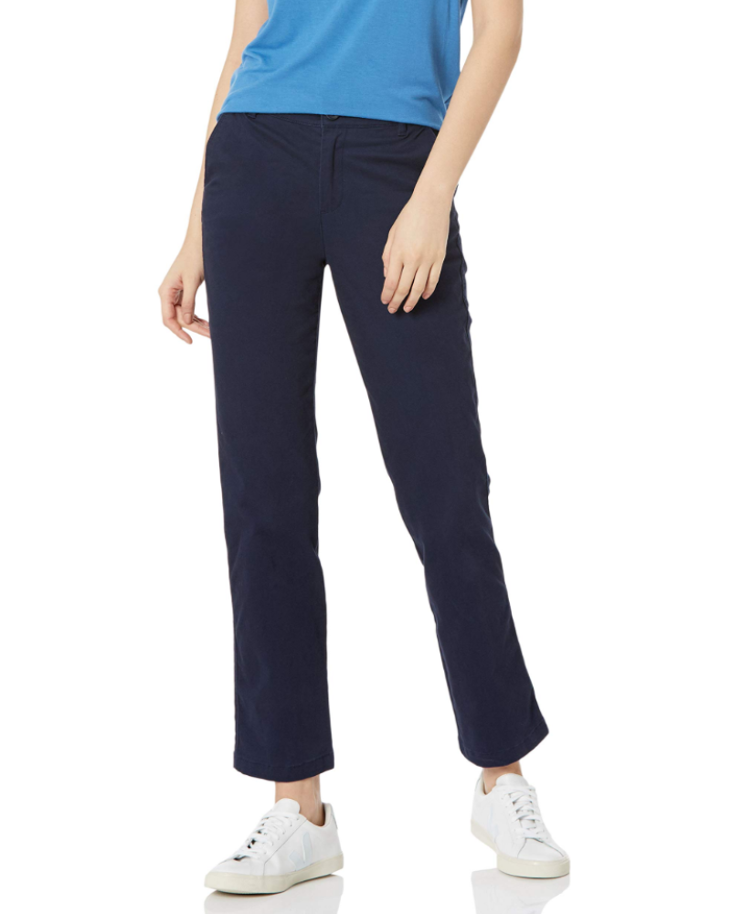 Hadleigh Chino Pants Women’s – Slim Fit Straight Leg Mid-Rise with Pockets  
