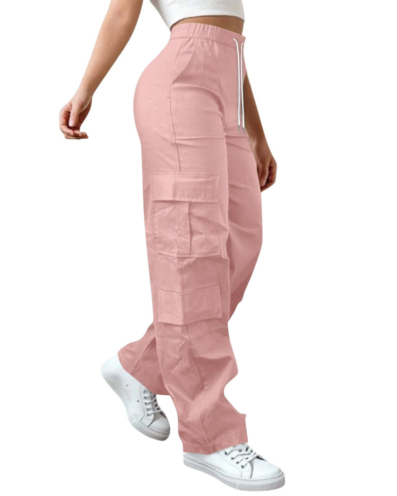 Pantalón de mujer Sydney – Pantalón ancho de cintura alta, cintura elástica, fluido y elegante