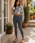 Élise Legging Femme Doublé Polaire – Pantalon Stretch Ultra Chaud à Coupe Ajustée