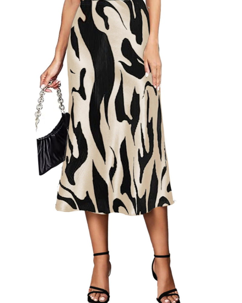 Gonna Celeste Satinata da Donna – Gonna Lunga con Vita Elastica, Taglio Svasato Elegante