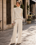 Lou Pull Femme Col Roulé – Tricot Doux à Maille Côtelée & Coupe Relax Élégante