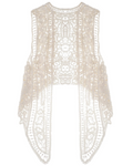 Gilet Ember Donna all’Uncinetto – Cardigan Senza Maniche Bohemien in Pizzo Traforato Irregolare