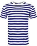 Harper T-Shirt Marinière Femme – Haut Rayé 100 % Coton Col Rond Manches Courtes