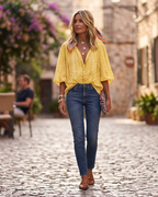 Ashley Blouse d'Été Femme – Chemise Légère et Respirante avec Coupe Élégante