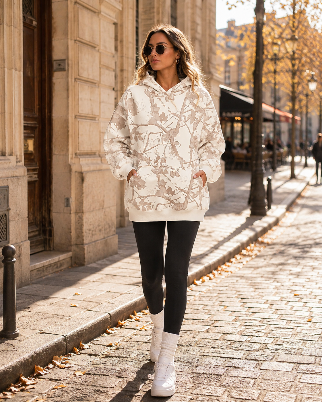 Fiona Sweat à Capuche Femme – Hoodie Oversize Polaire avec Poche Kangourou
