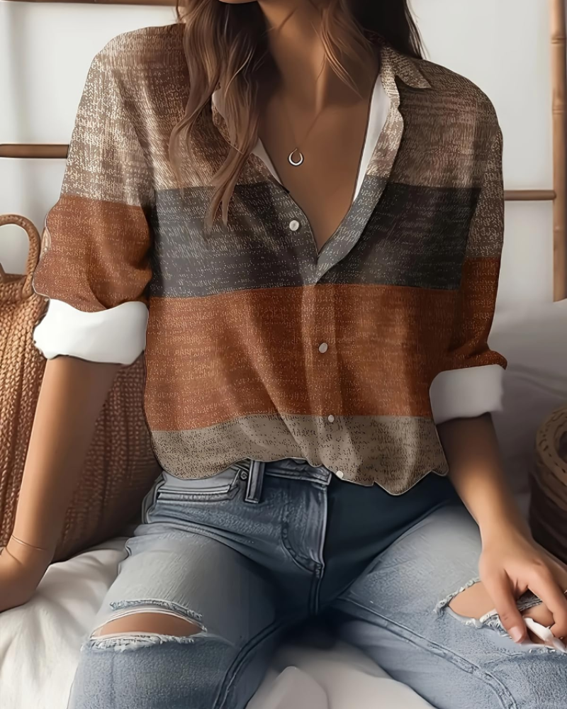 Monroe Chemisier Femme – Chemise Fleurie Boutonnée à Manches Longues Élégante Casual