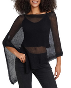 Poncho da donna Cassidy – Poncho leggero in maglia traforata asimmetrica, elegante stile da spiaggia