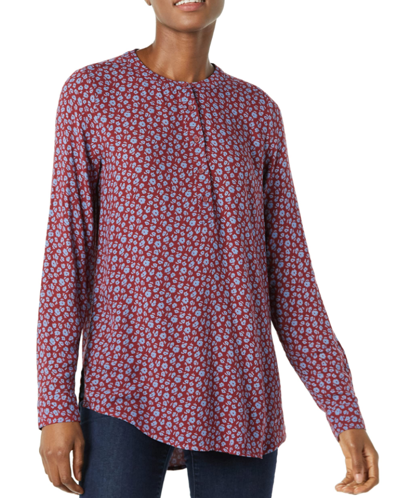 Daphne Shirt Women’s – Flowing Viscose Blouse with Long Sleeves Buttoned Relaxed Fit  