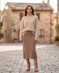 Madison Women's Cashmere Sweater – Soft and Stylish 100% Cashmere Oversized Turtleneck Sweater