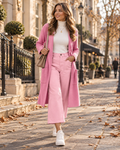Vera Cardigan Long Femme – Maille Douce, Devant Ouvert, Col à Revers & Grandes Poches