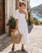 Harper Sac de Plage Femme – Sac Filet Tressé Grande Capacité avec Bandoulière Confortable