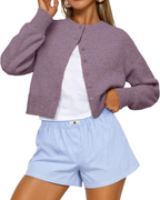 Cardigan Lillian para Mujer – Cárdigan Abierto de Punto Suave con Mangas Largas