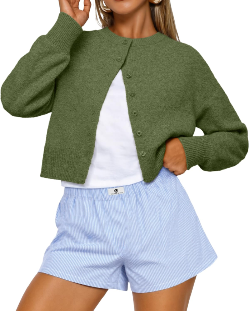 Lillian Cardigan Femme – Gilet Ouvert en Maille Douce à Manches Longues