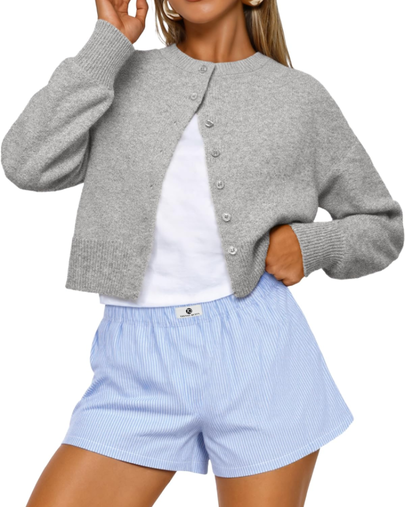 Lillian Cardigan Femme – Gilet Ouvert en Maille Douce à Manches Longues