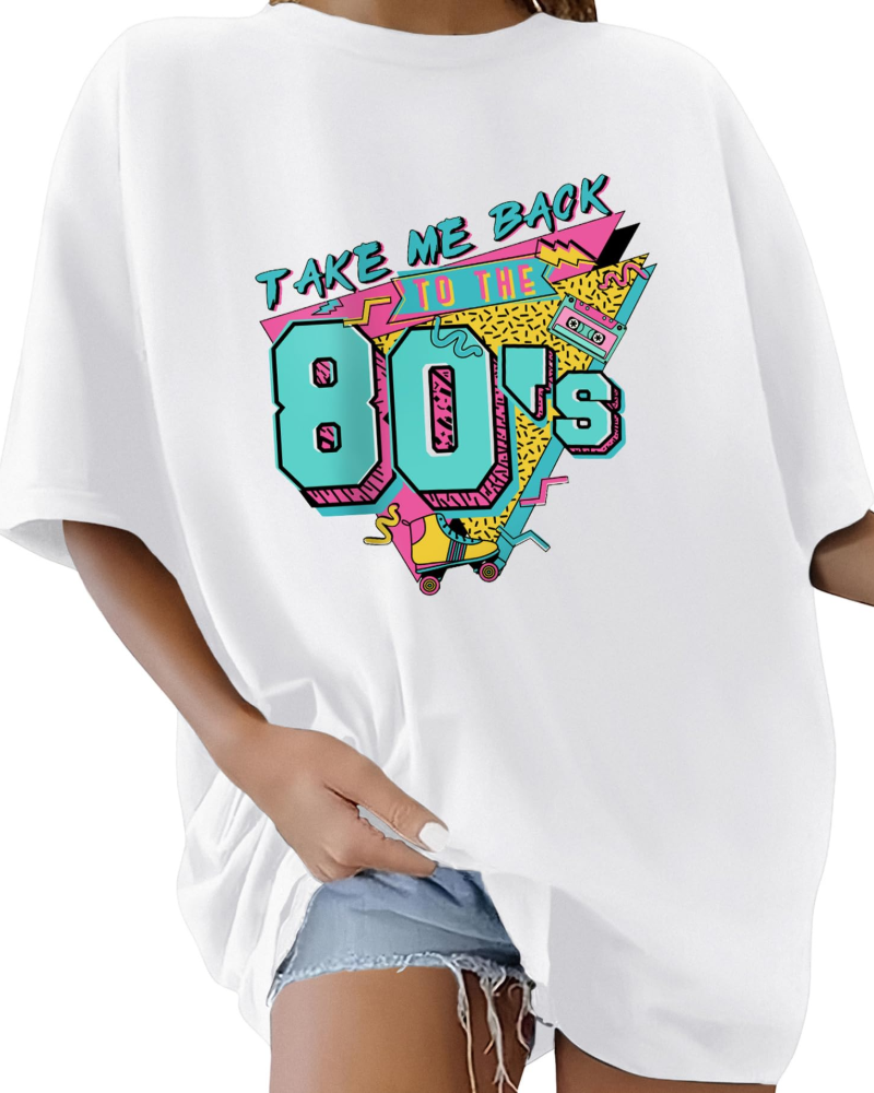 Wren T-Shirt Oversize Femme – Haut 100 % Coton à Imprimés Artistiques Col Rond