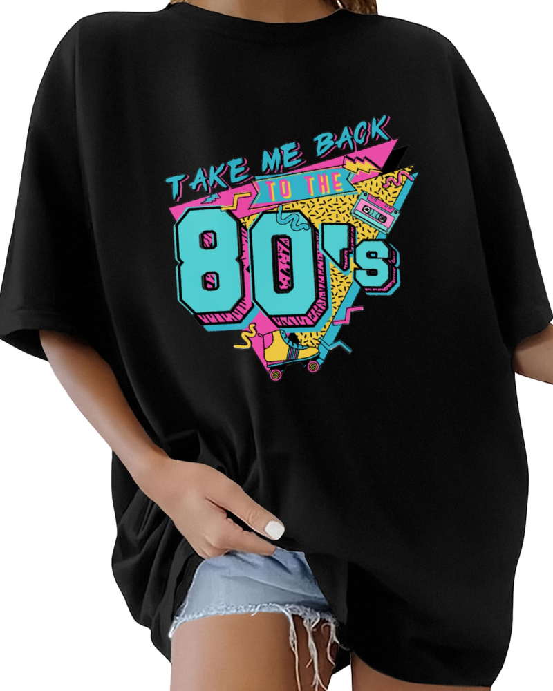 Wren T-Shirt Oversize Femme – Haut 100 % Coton à Imprimés Artistiques Col Rond