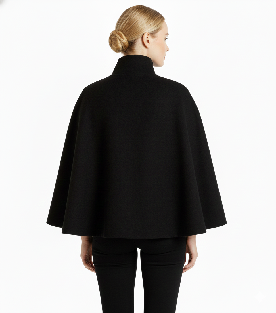 Adeline Abrigo de Lana para Mujer – Abrigo Largo con Cuello Alto, Cinturón Desmontable y Corte Elegante