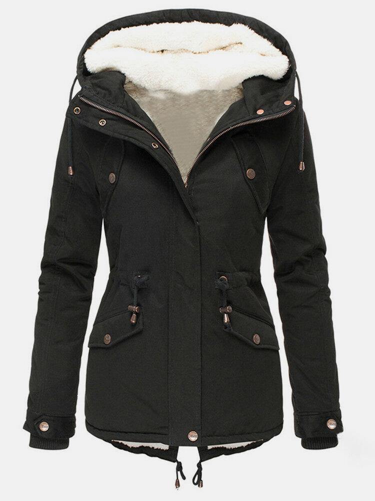 Rosalie Veste d’Hiver Femme – Manteau Imperméable Chaud avec Capuche & Doublure Confortable