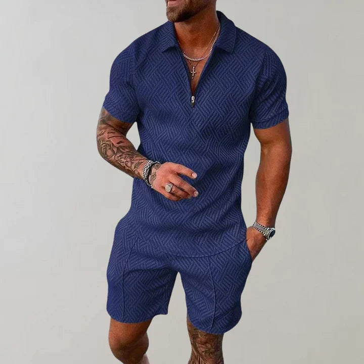 Nathan Ensemble d'Été Homme – Ensemble en Coton et Lin Respirants, Léger & Élégant