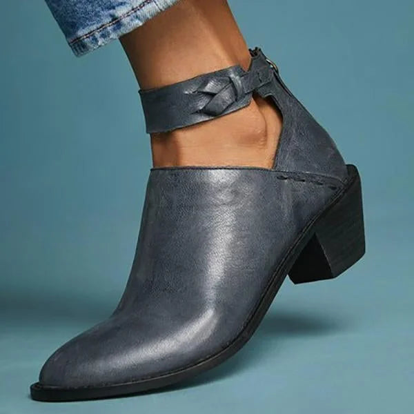 Élise Women's Ankle Boots – Stable Heel Boots with Soft Lining & Timeless Style
