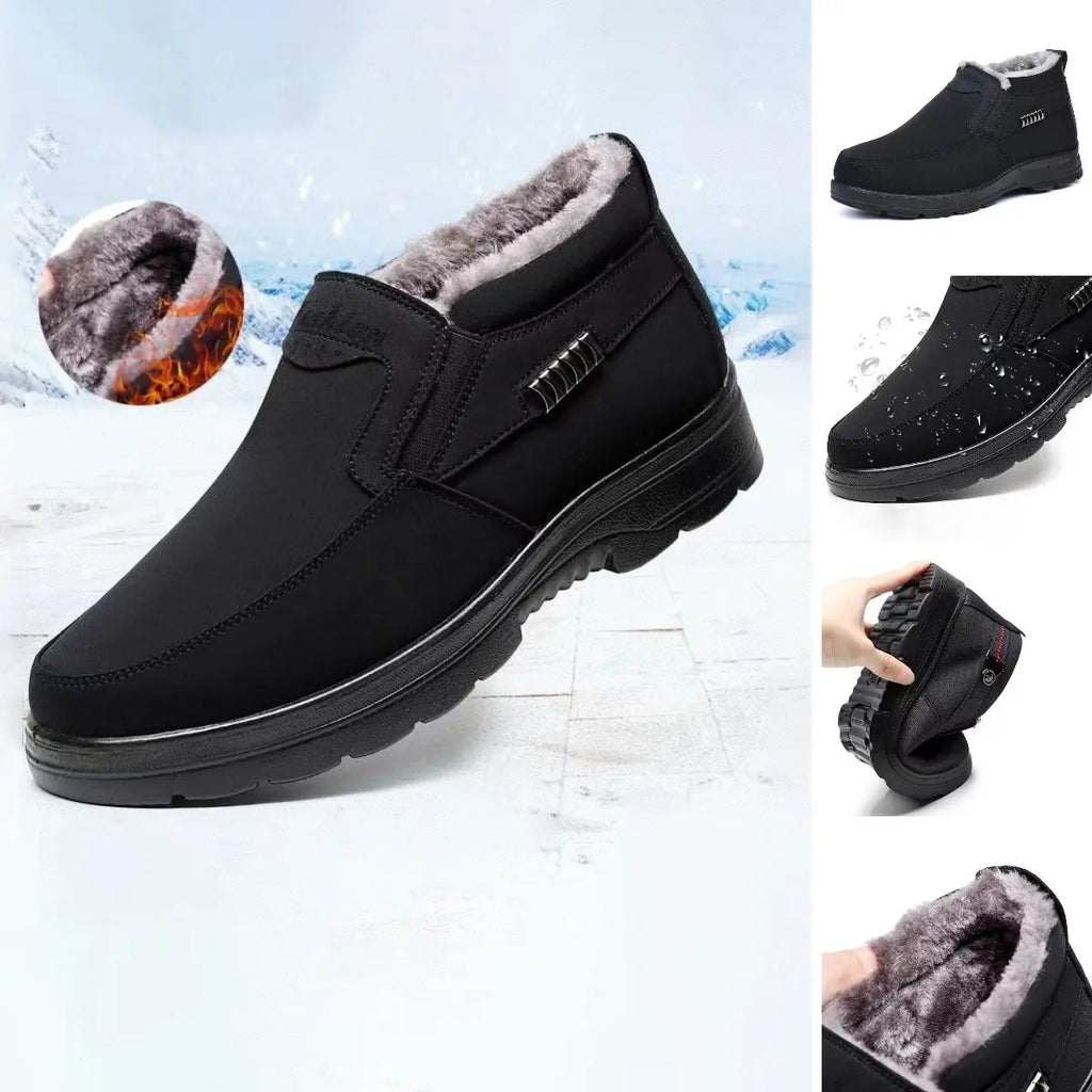 Benjamin Men's Winter Shoes – Slip-on Thermal Boots with Plush Lining