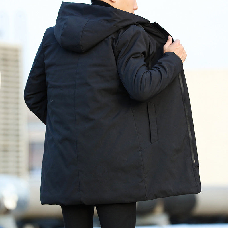 Callan Veste Homme d'Hiver – Manteau Long Imperméable avec Capuche Ajustable et Doublure Isolante