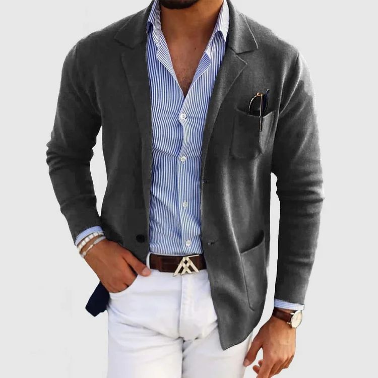 Gideon Blazer Homme en Laine – Blazer Élégant avec Coupe Classique et Style Polyvalent