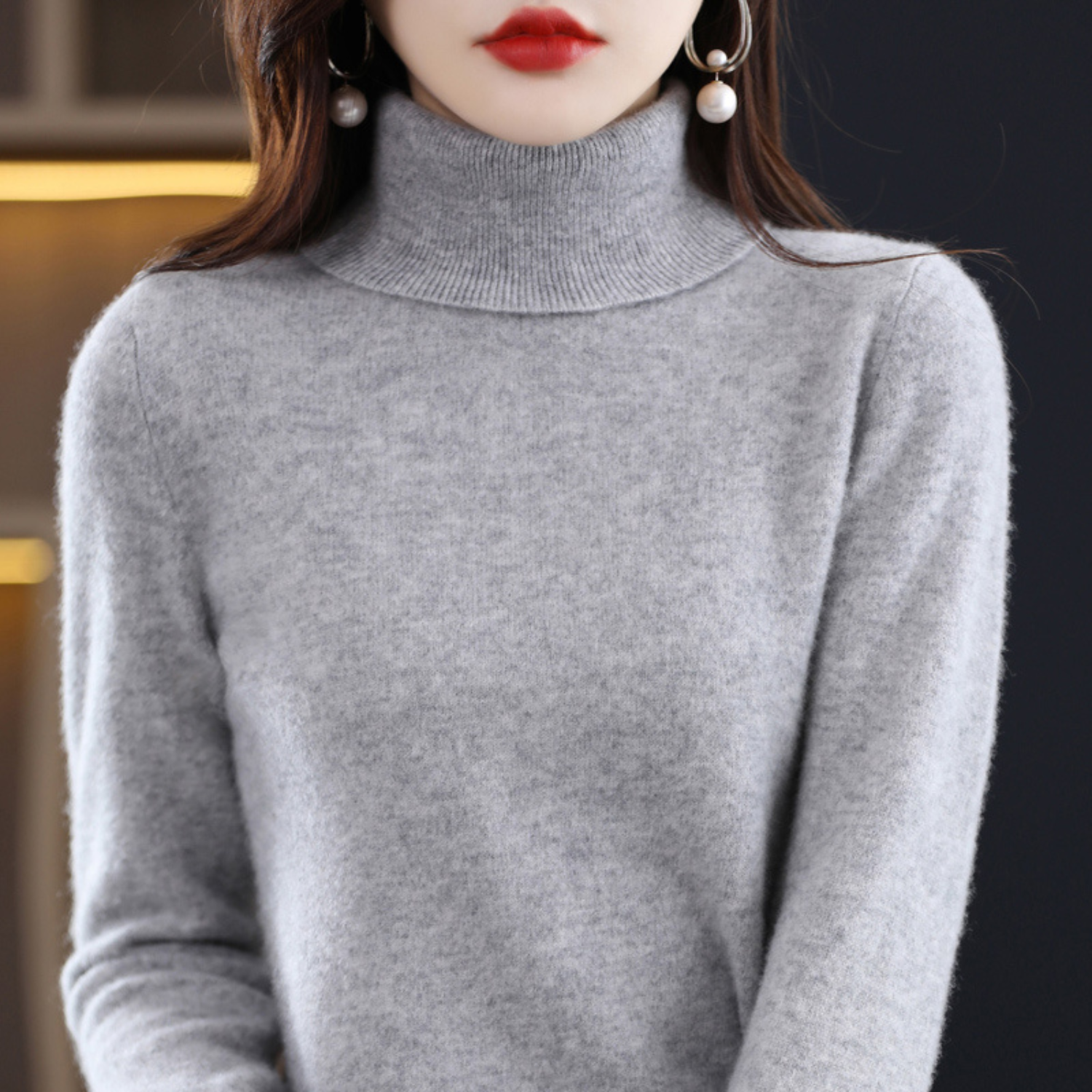 Olivia Women's Cashmere Turtleneck Sweater – Soft and Elegant 100% Premium Cashmere Sweater