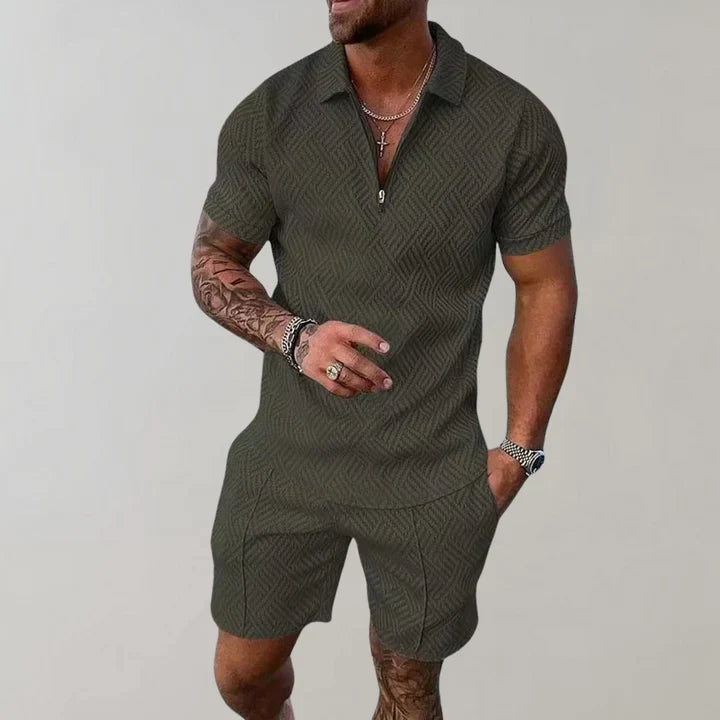 Nathan Ensemble d'Été Homme – Ensemble en Coton et Lin Respirants, Léger & Élégant