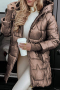 Noémie Women's Hooded Coat – Warm & Stylish Autumn Blended Cotton Jacket