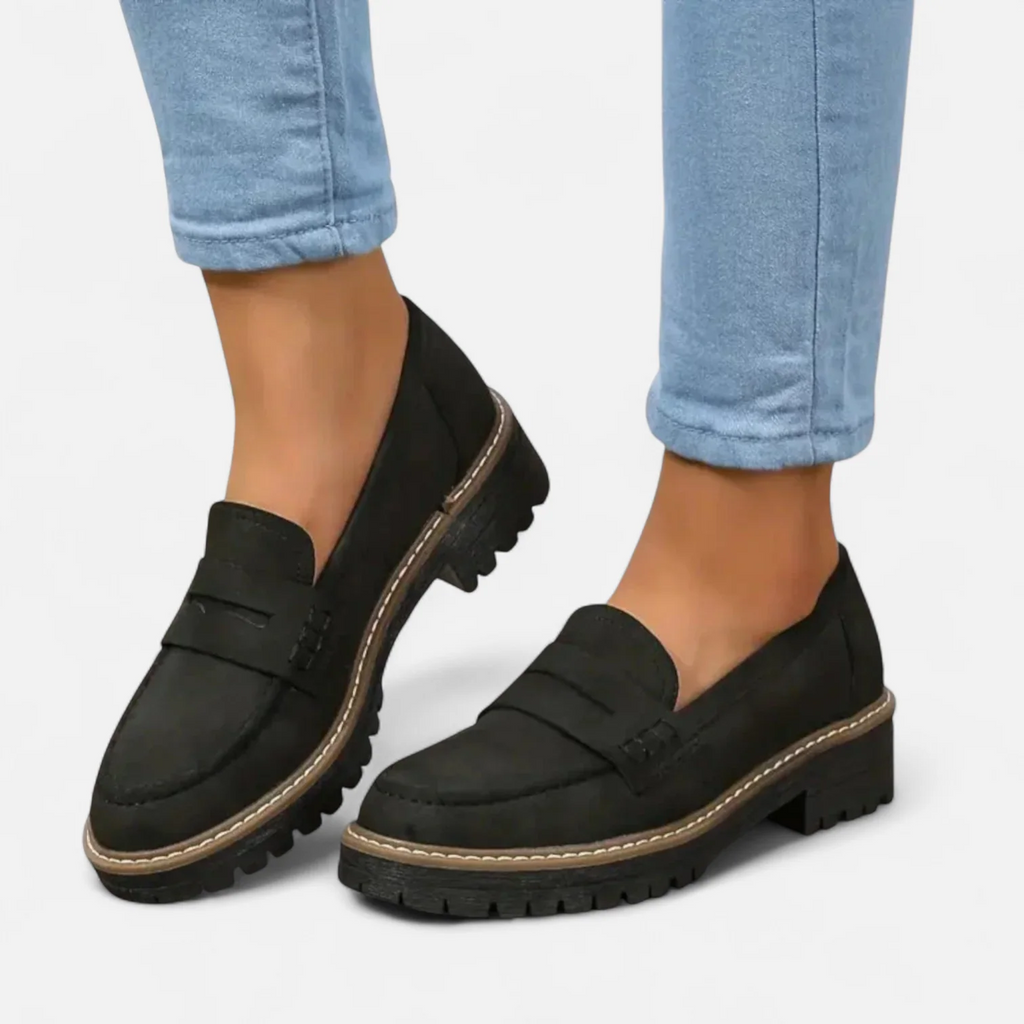 Aveline Mocassins Femme – Mocassins Confort avec Soutien Plantaire et Semelle Antidérapante