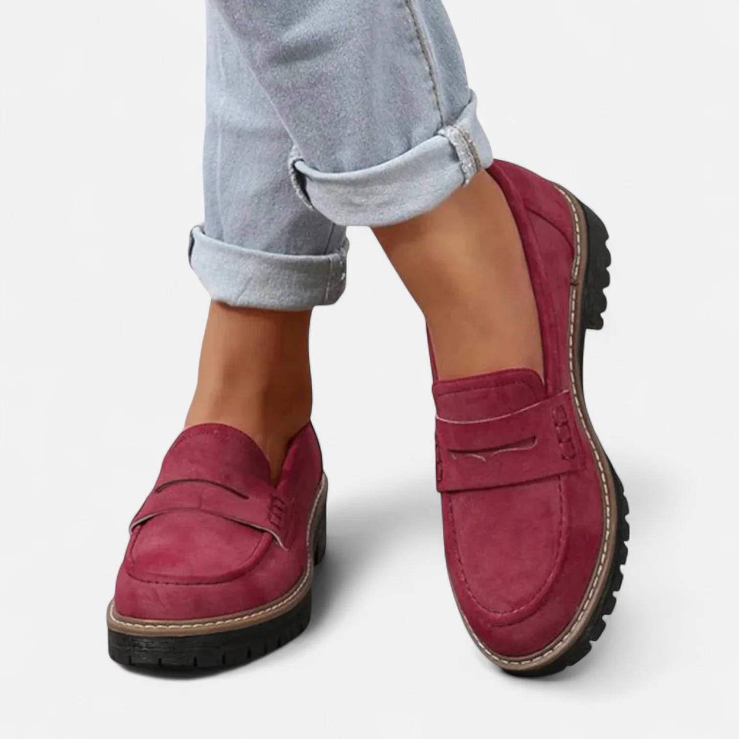 Aveline Mocassins Femme – Mocassins Confort avec Soutien Plantaire et Semelle Antidérapante