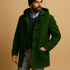 Dorian Manteau Long Homme – Manteau Élégant avec Coupe Allongée, Fermeture Frontale et Poches Pratiques
