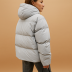Julie-Anne Veste Matelassée Femme – Doudoune Oversize Déperlante avec Capuche & Zip