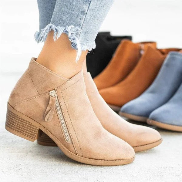 Natalie Women's Leather Boots – Stylish Boots with Arch Support and Lasting Comfort