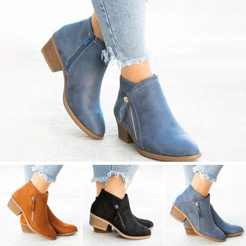 Natalie Women's Leather Boots – Stylish Boots with Arch Support and Lasting Comfort