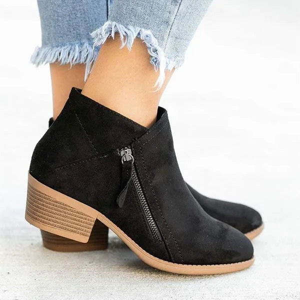 Natalie Bottes Femme en Cuir – Bottes Élégantes avec Soutien de Voûte et Confort Durable