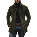Nathan Men's Corduroy Jacket – Slim Fit Elegant Jacket with Stand-Up Collar