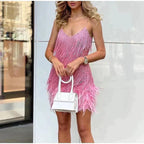 Charlotte Robe de Cocktail Femme – Robe Ajustée à Paillettes Élégante pour Soirées et Événements