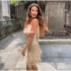 Charlotte Robe de Cocktail Femme – Robe Ajustée à Paillettes Élégante pour Soirées et Événements