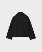 Amélie Veste Femme – Veste Courte Croisée en Laine avec Revers Élégants & Style Hivernal Chic