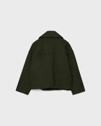 Amélie Veste Femme – Veste Courte Croisée en Laine avec Revers Élégants & Style Hivernal Chic