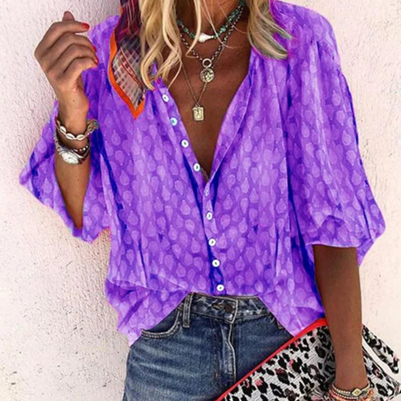 Ashley Blouse d'Été Femme – Chemise Légère et Respirante avec Coupe Élégante