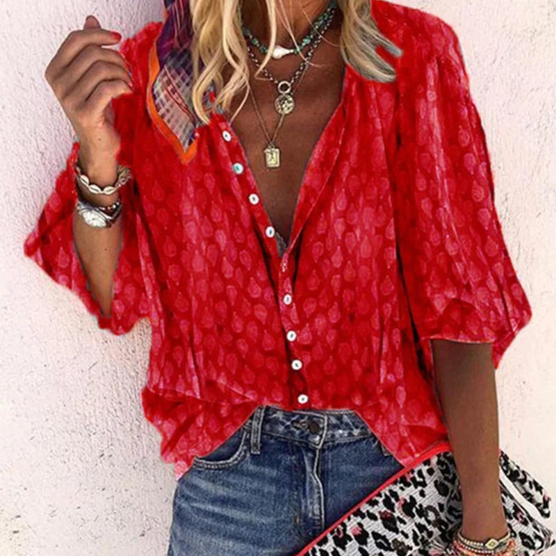Ashley Blouse d'Été Femme – Chemise Légère et Respirante avec Coupe Élégante