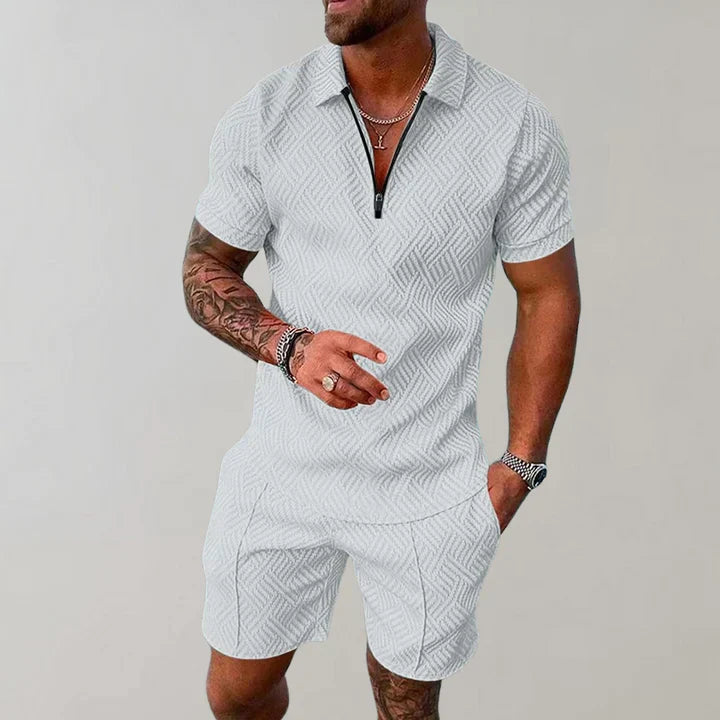 Nathan Ensemble d'Été Homme – Ensemble en Coton et Lin Respirants, Léger & Élégant