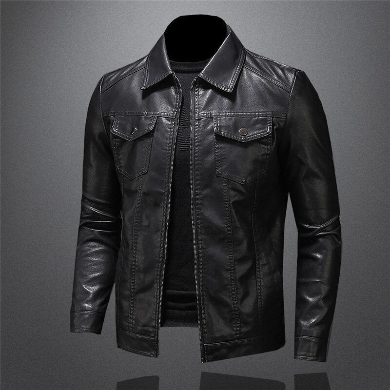 Nathaniel Men's Leather Jacket – Elegant Premium Leather Blouson with Timeless Cut
